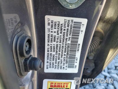 Zdjęcie 12 z 12 samochodu: 2017 HONDA CIVIC LX VIN:19XFC2F59HE070972 - miniatura