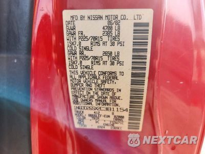 Zdjęcie 12 z 12 samochodu: 2002 NISSAN FRONTIER STANDARD VIN:1N6DD26SX2C381154 - miniatura