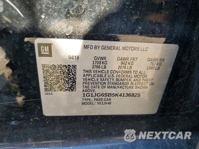 Zdjęcie 12 z 12 samochodu: 2019 CHEVROLET SONIC VIN:1G1JG6SB5K4136825 - miniatura