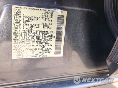 Zdjęcie 12 z 12 samochodu: 2008 NISSAN FRONTIER SE V6 VIN:1N6AD07U98C439559 - miniatura