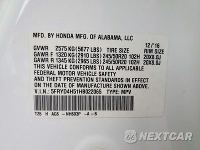 Zdjęcie 13 z 13 samochodu: 2017 ACURA MDX TECHNOLOGY VIN:5FRYD4H51HB022065 - miniatura