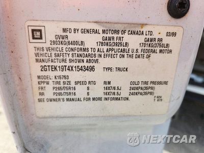Zdjęcie 13 z 13 samochodu: 1999 GMC NEW SIERRA K1500 VIN:2GTEK19T4X1543496 - miniatura