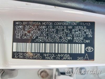 Zdjęcie 12 z 12 samochodu: 2013 TOYOTA PRIUS C TWO VIN:JTDKDTB3XD1557052 - miniatura