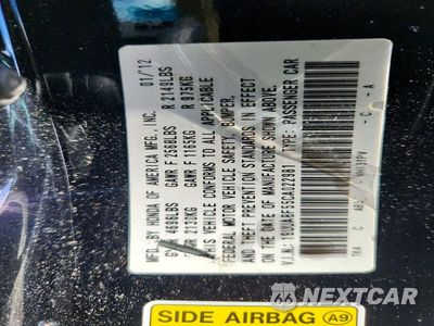 Zdjęcie 12 z 12 samochodu: 2012 ACURA TL VIN:19UUA8F55CA022981 - miniatura