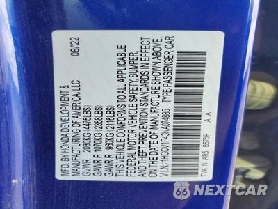 Zdjęcie 12 z 12 samochodu: 2022 HONDA ACCORD SPORT SE VIN:1HGCV1F43NA074885 - miniatura