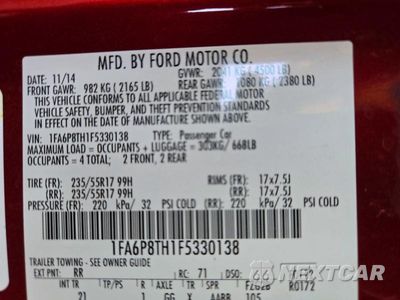 Zdjęcie 12 z 12 samochodu: 2015 FORD MUSTANG GT VIN:1FA6P8TH1F5330138 - miniatura