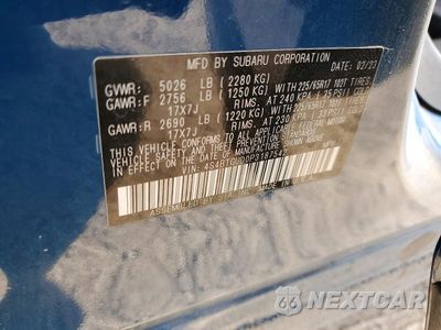 Zdjęcie 14 z 14 samochodu: 2023 SUBARU OUTBACK WILDERNESS VIN:4S4BTGUD0P3187542 - miniatura