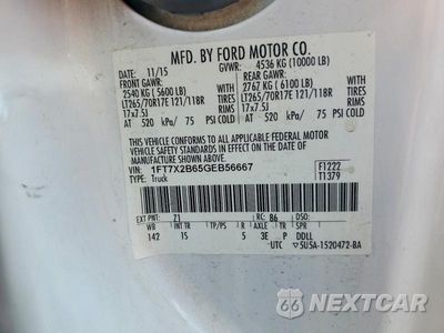 Zdjęcie 12 z 12 samochodu: 2016 FORD F250 SUPER DUTY VIN:1FT7X2B65GEB56667 - miniatura