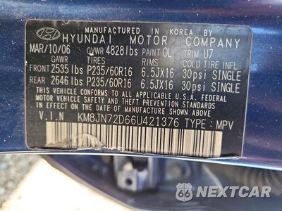 Zdjęcie 13 z 13 samochodu: 2006 HYUNDAI TUCSON GLS VIN:KM8JN72D66U421376 - miniatura