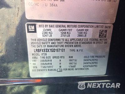 Zdjęcie 13 z 13 samochodu: 2016 BUICK ENVISION PREMIUM VIN:LRBFXESX7GD167101 - miniatura