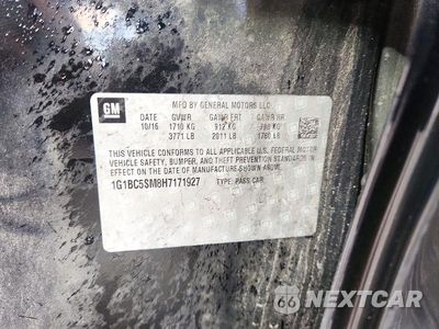 Zdjęcie 13 z 13 samochodu: 2017 CHEVROLET CRUZE LS VIN:1G1BC5SM8H7171927 - miniatura
