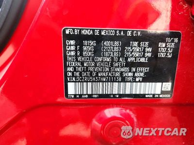Zdjęcie 12 z 12 samochodu: 2017 HONDA HR-V LX VIN:3CZRU5H37HM711138 - miniatura