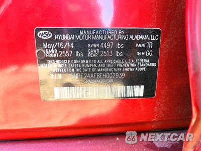 Zdjęcie 12 z 12 samochodu: 2015 HYUNDAI SONATA SE VIN:5NPE24AF8FH002939 - miniatura