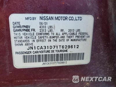 Zdjęcie 12 z 12 samochodu: 2001 NISSAN MAXIMA GXE VIN:JN1CA31D71T629612 - miniatura