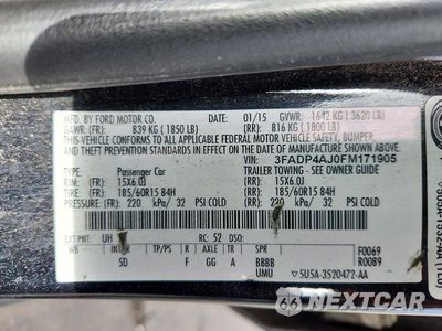 Zdjęcie 12 z 12 samochodu: 2015 FORD FIESTA S VIN:3FADP4AJ0FM171905 - miniatura