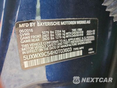 Zdjęcie 12 z 12 samochodu: 2017 BMW X3 XDRIVE28I VIN:5UXWX9C54H0T03603 - miniatura