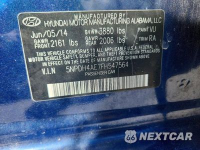 Zdjęcie 12 z 12 samochodu: 2015 HYUNDAI ELANTRA SE VIN:5NPDH4AE7FH547564 - miniatura