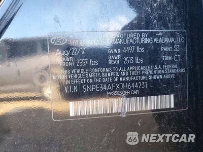 Zdjęcie 12 z 12 samochodu: 2018 HYUNDAI SONATA SEL VIN:5NPE34AFXJH644231 - miniatura