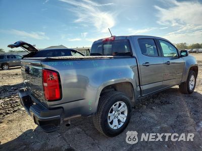 Trzecie zdjęcie samochodu z tyłu: 2021 CHEVROLET COLORADO LT VIN:1GCGSCEA6M1114628 - miniatura