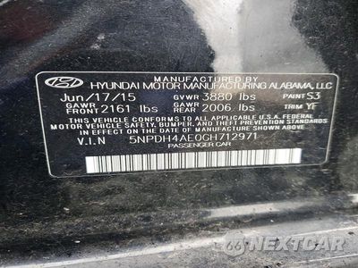 Zdjęcie 12 z 12 samochodu: 2016 HYUNDAI ELANTRA SE VIN:5NPDH4AE0GH712971 - miniatura