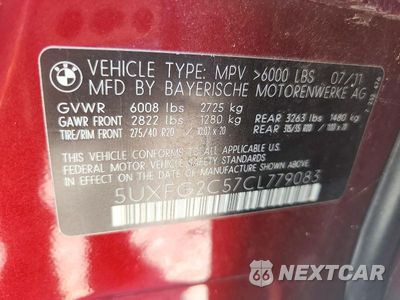 Zdjęcie 13 z 13 samochodu: 2012 BMW X6 XDRIVE35I VIN:5UXFG2C57CL779083 - miniatura