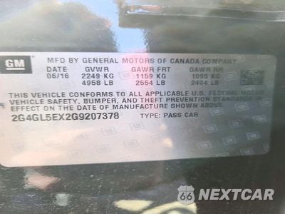 Zdjęcie 12 z 12 samochodu: 2016 BUICK REGAL VIN:2G4GL5EX2G9207378 - miniatura