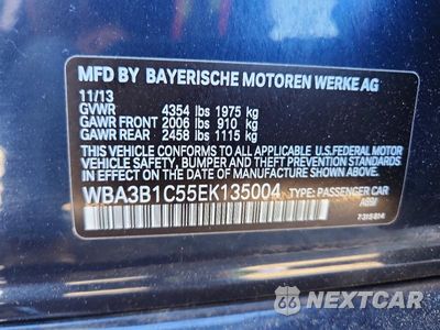 Zdjęcie 12 z 12 samochodu: 2014 BMW 320 I VIN:WBA3B1C55EK135004 - miniatura