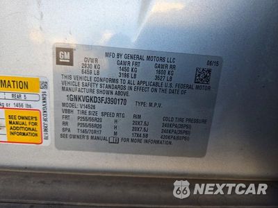 Zdjęcie 13 z 13 samochodu: 2015 CHEVROLET TRAVERSE LT VIN:1GNKVGKD3FJ390170 - miniatura
