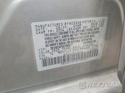 Zdjęcie 12 z 12 samochodu: 2014 NISSAN SENTRA SR VIN:3N1AB7AP5EY289217 - miniatura