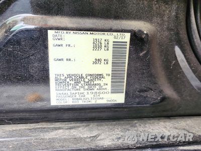 Zdjęcie 12 z 12 samochodu: 2017 NISSAN ALTIMA 2.5 SR VIN:1N4AL3AP1HC198600 - miniatura