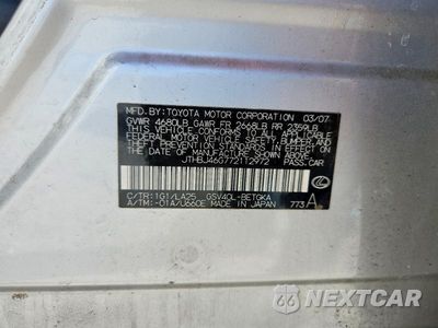 Zdjęcie 13 z 13 samochodu: 2007 LEXUS ES 350 VIN:JTHBJ46G772112972 - miniatura