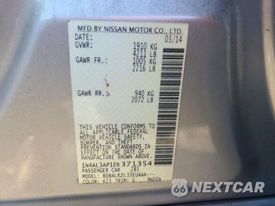 Zdjęcie 12 z 12 samochodu: 2014 NISSAN ALTIMA 2.5 S VIN:1N4AL3AP1EN371354 - miniatura