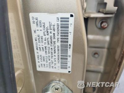 Zdjęcie 12 z 12 samochodu: 2007 HONDA ACCORD EX VIN:1HGCM56867A188797 - miniatura