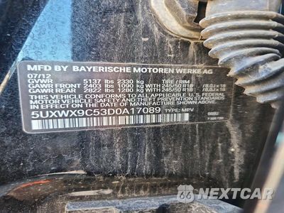 Zdjęcie 13 z 13 samochodu: 2013 BMW X3 XDRIVE28I VIN:5UXWX9C53D0A17089 - miniatura