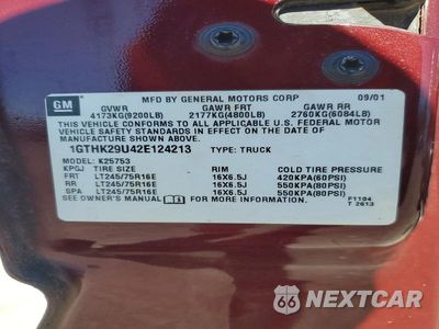 Zdjęcie 12 z 12 samochodu: 2002 GMC SIERRA K2500 HEAVY DUTY VIN:1GTHK29U42E124213 - miniatura