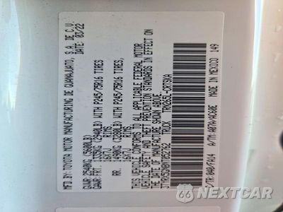 Zdjęcie 12 z 12 samochodu: 2022 TOYOTA TACOMA SR VIN:3TYRX5GN8NT052762 - miniatura
