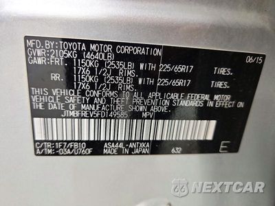 Zdjęcie 13 z 13 samochodu: 2015 TOYOTA RAV4 LE VIN:JTMBFREV5FD149585 - miniatura