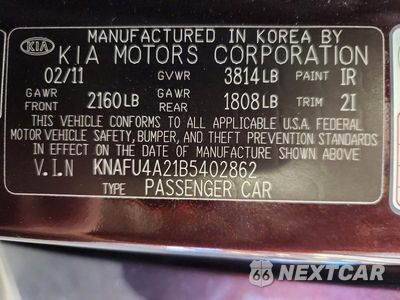 Zdjęcie 12 z 12 samochodu: 2011 KIA FORTE EX VIN:KNAFU4A21B5402862 - miniatura