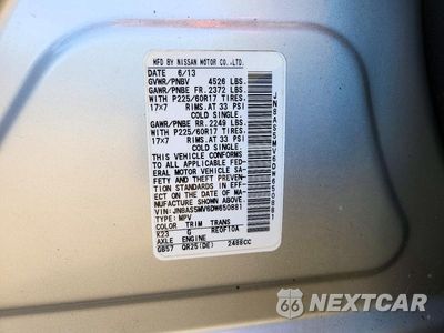 Zdjęcie 13 z 13 samochodu: 2013 NISSAN ROGUE S VIN:JN8AS5MV6DW650881 - miniatura