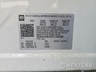 Zdjęcie 14 z 14 samochodu: 2023 CHEVROLET EQUINOX LS VIN:3GNAXHEG2PL199366 - miniatura