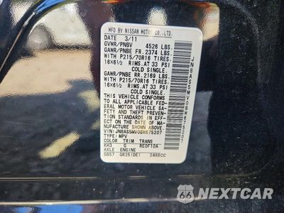 Zdjęcie 13 z 13 samochodu: 2011 NISSAN ROGUE S VIN:JN8AS5MV0BW675207 - miniatura