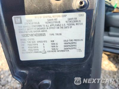 Zdjęcie 12 z 12 samochodu: 2004 CHEVROLET SILVERADO C1500 VIN:1GCEC14X74Z228525 - miniatura