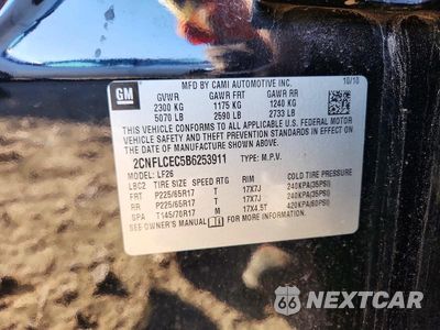 Zdjęcie 13 z 13 samochodu: 2011 CHEVROLET EQUINOX LS VIN:2CNFLCEC5B6253911 - miniatura