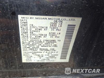 Zdjęcie 13 z 13 samochodu: 2006 NISSAN ARMADA SE VIN:5N1AA08B86N742922 - miniatura