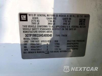 Zdjęcie 12 z 12 samochodu: 2017 GMC SIERRA C1500 SLE VIN:3GTP1MEC6HG489548 - miniatura