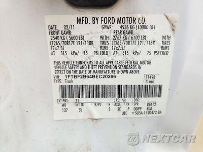 Zdjęcie 12 z 12 samochodu: 2011 FORD F250 SUPER DUTY VIN:1FTBF2B64BEC20266 - miniatura