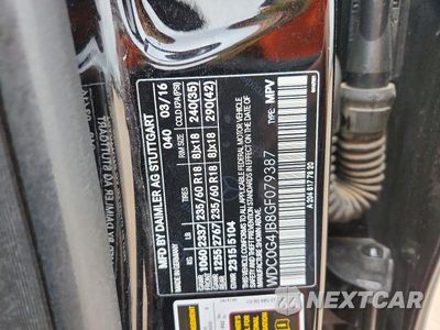 Zdjęcie 12 z 12 samochodu: 2016 MERCEDES-BENZ GLC 300 VIN:WDC0G4JB8GF079387 - miniatura