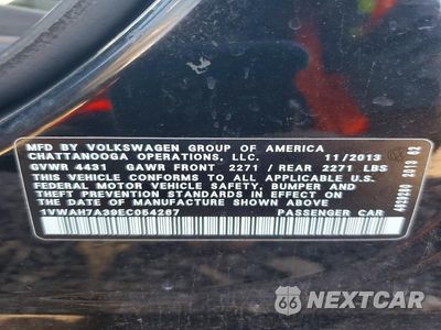 Zdjęcie 12 z 12 samochodu: 2014 VOLKSWAGEN PASSAT S VIN:1VWAH7A39EC054267 - miniatura