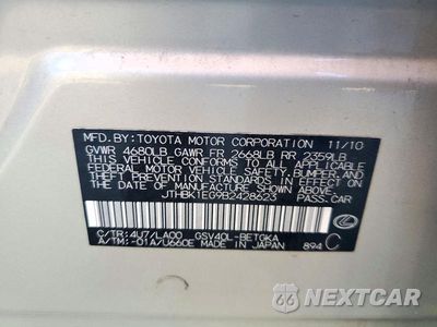 Zdjęcie 12 z 12 samochodu: 2011 LEXUS ES 350 VIN:JTHBK1EG9B2428623 - miniatura