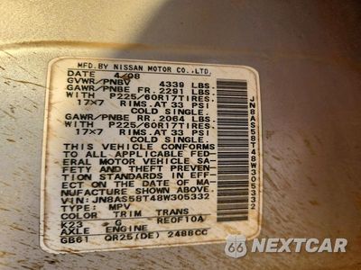 Zdjęcie 13 z 13 samochodu: 2008 NISSAN ROGUE S VIN:JN8AS58T48W305332 - miniatura